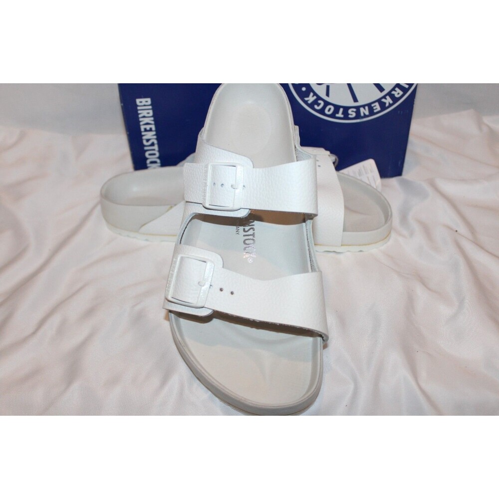 Birkenstock Women's Arizona BS Leather Sandal White EU 38 Narrow $210 - Picture 5 of 8